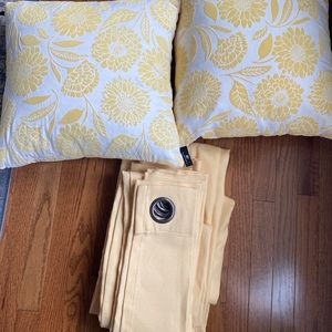 2 pillows and 2 panels - yellow and long